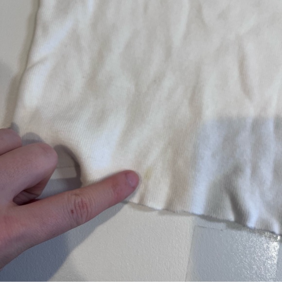 brandy melville white and red embroidered devil graphic top y2k grunge vintage - Picture 4 of 10